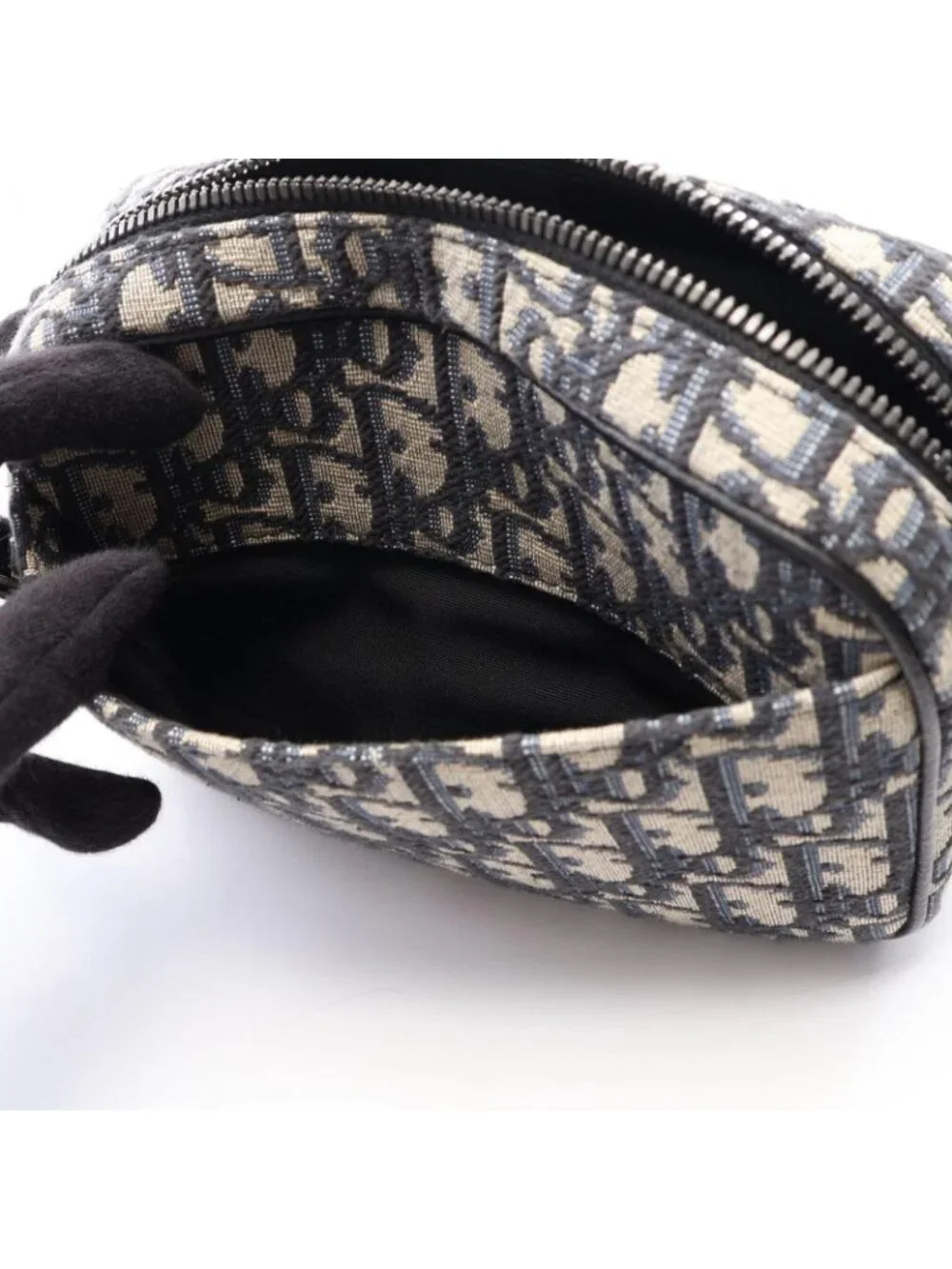 Dior Shoulder Bag Safari Oblique Ivory Navy Black Canvas Leather Mini